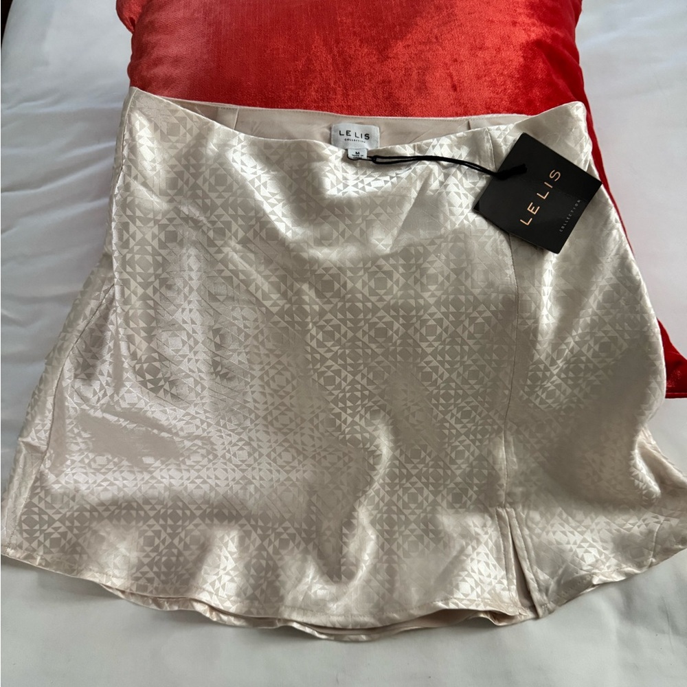 Le Lis Tonal Slip Skirt with Slit Size M NWT
